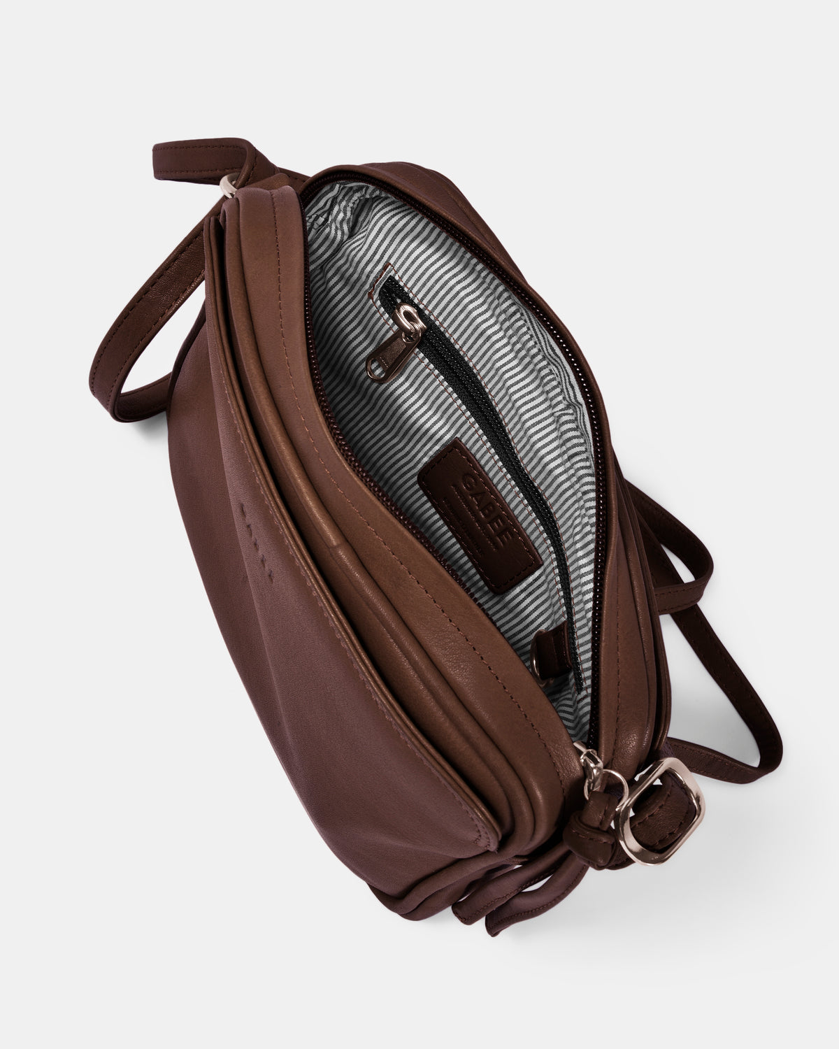 Darcy Leather Crossbody - Chocolate