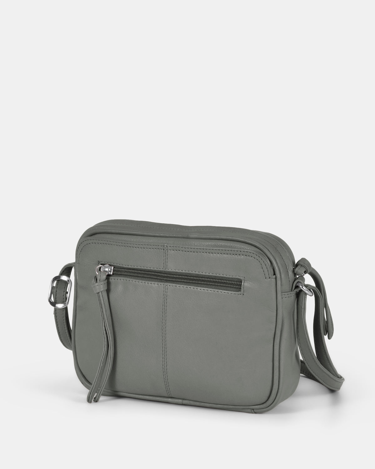 Darcy Leather Crossbody - Grey