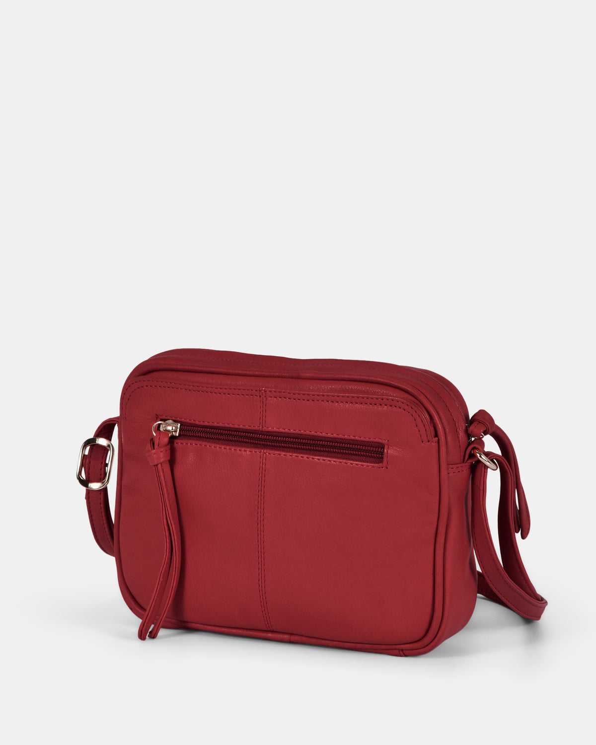 Darcy Leather Crossbody - Red