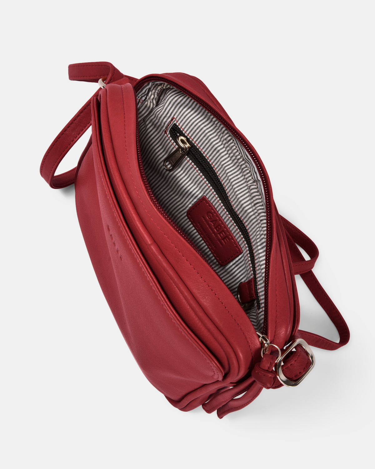 Darcy Leather Crossbody - Red
