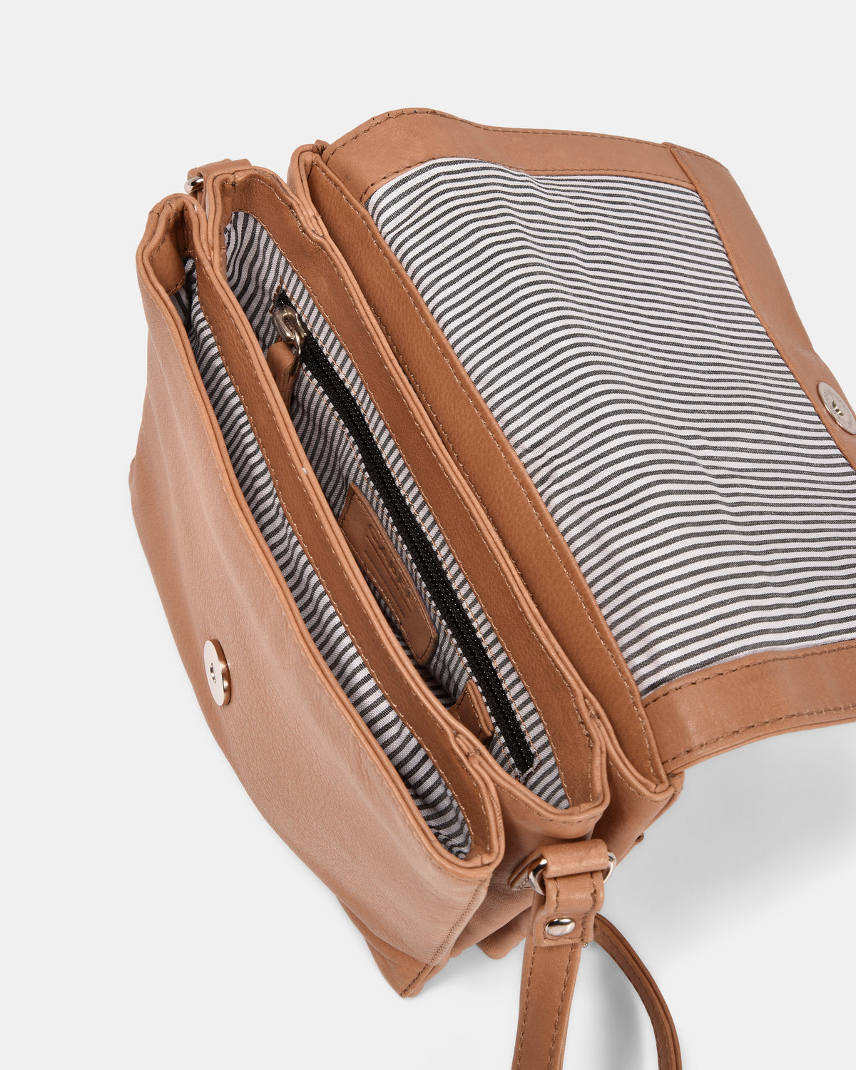 Eloise Leather Crossbody Bag - Camel
