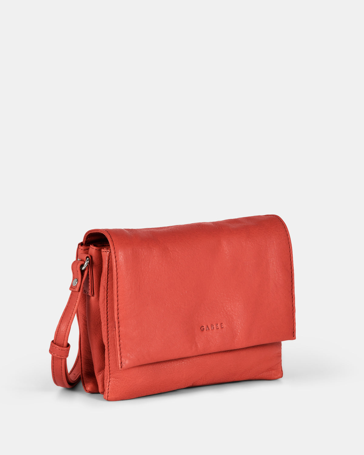 Eloise Leather Crossbody Bag - Coral