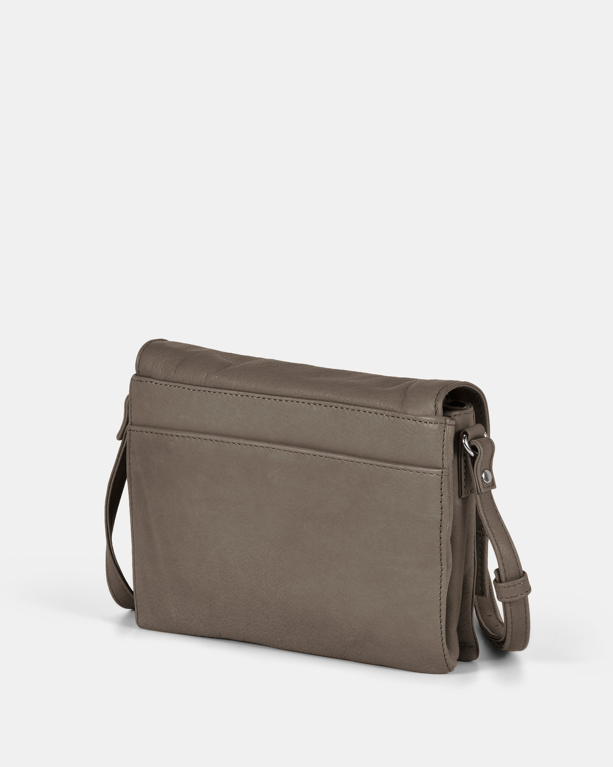 Eloise Leather Crossbody Bag - Grey