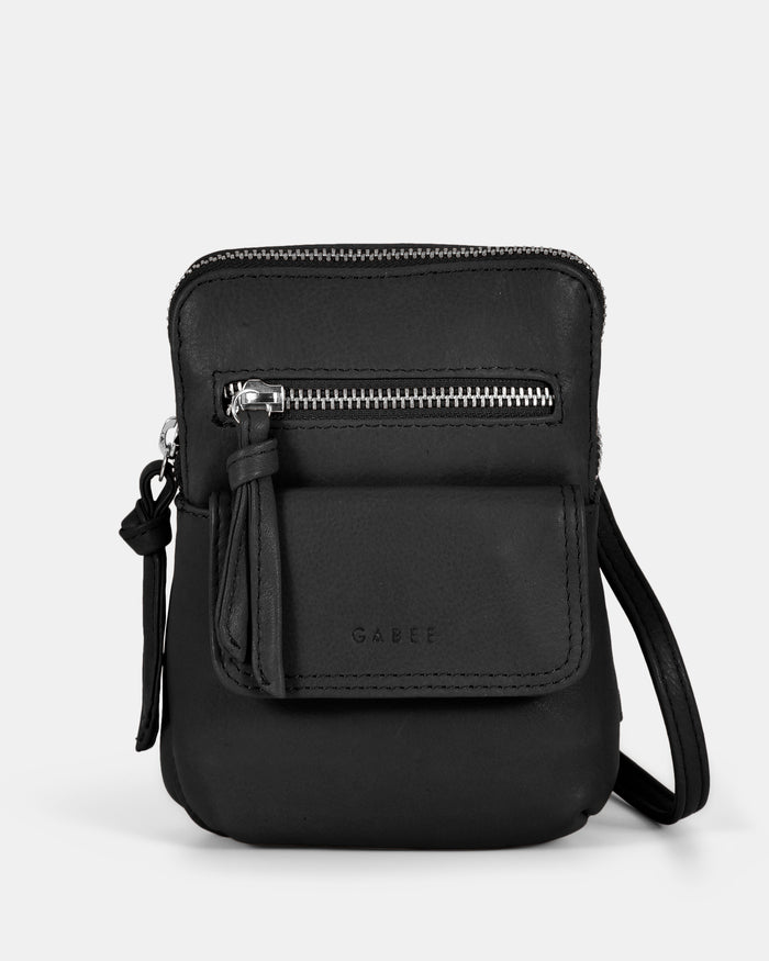 Lauren Leather Mini Crossbody - Black