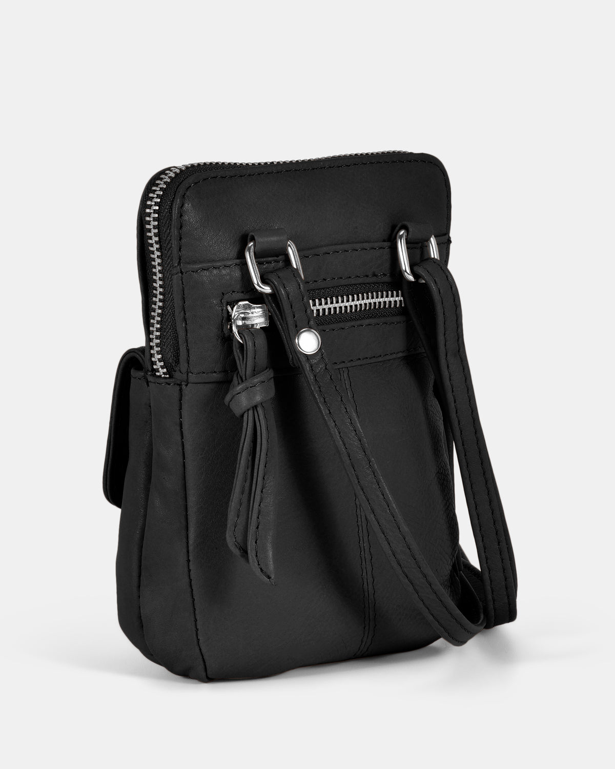 Lauren Leather Mini Crossbody - Black