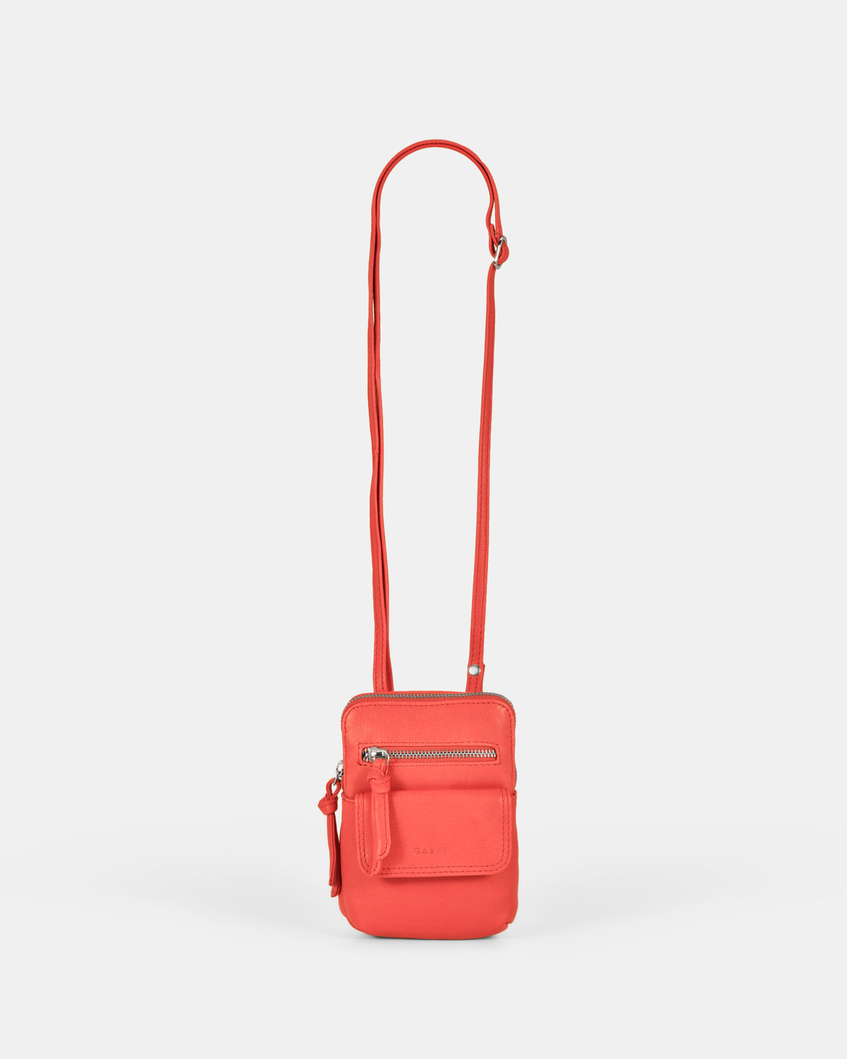 Lauren Leather Mini Crossbody - Coral
