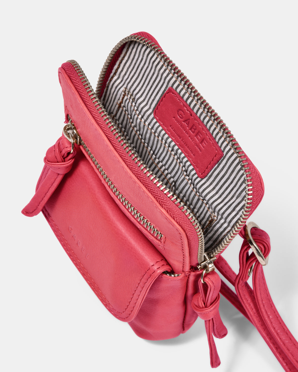 Lauren Leather Mini Crossbody - Fuchsia