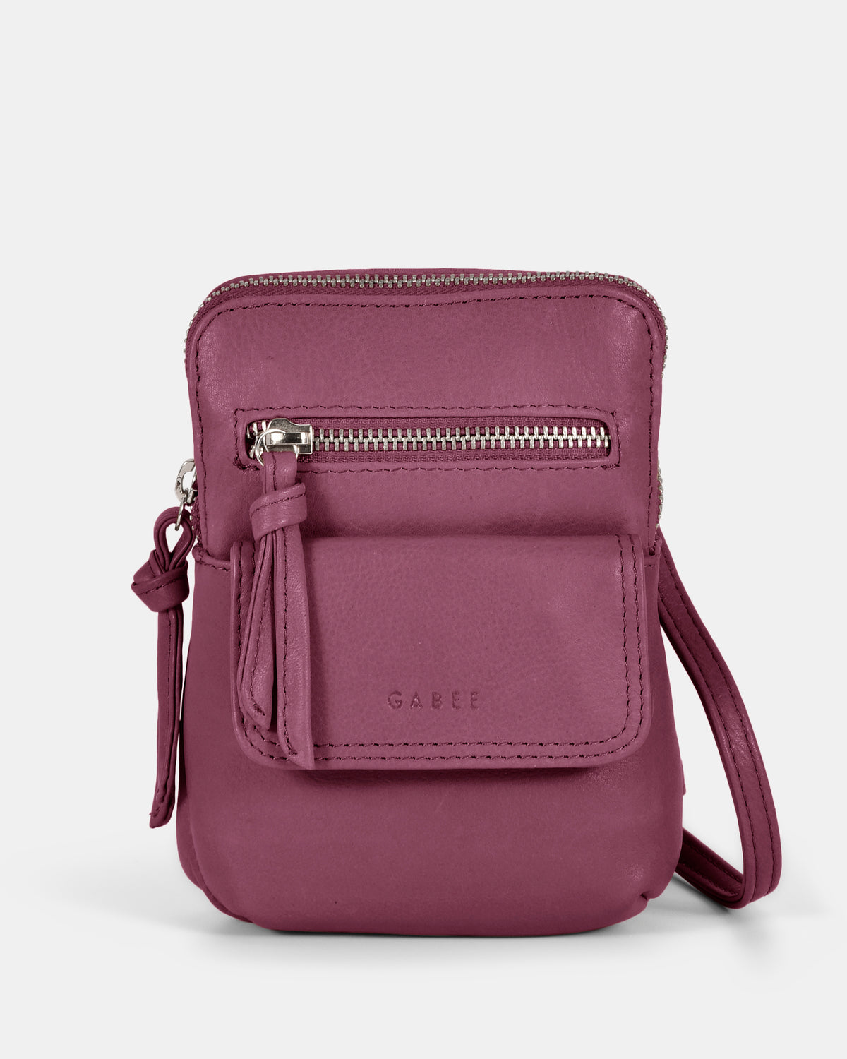 Lauren Leather Mini Crossbody - Mulberry