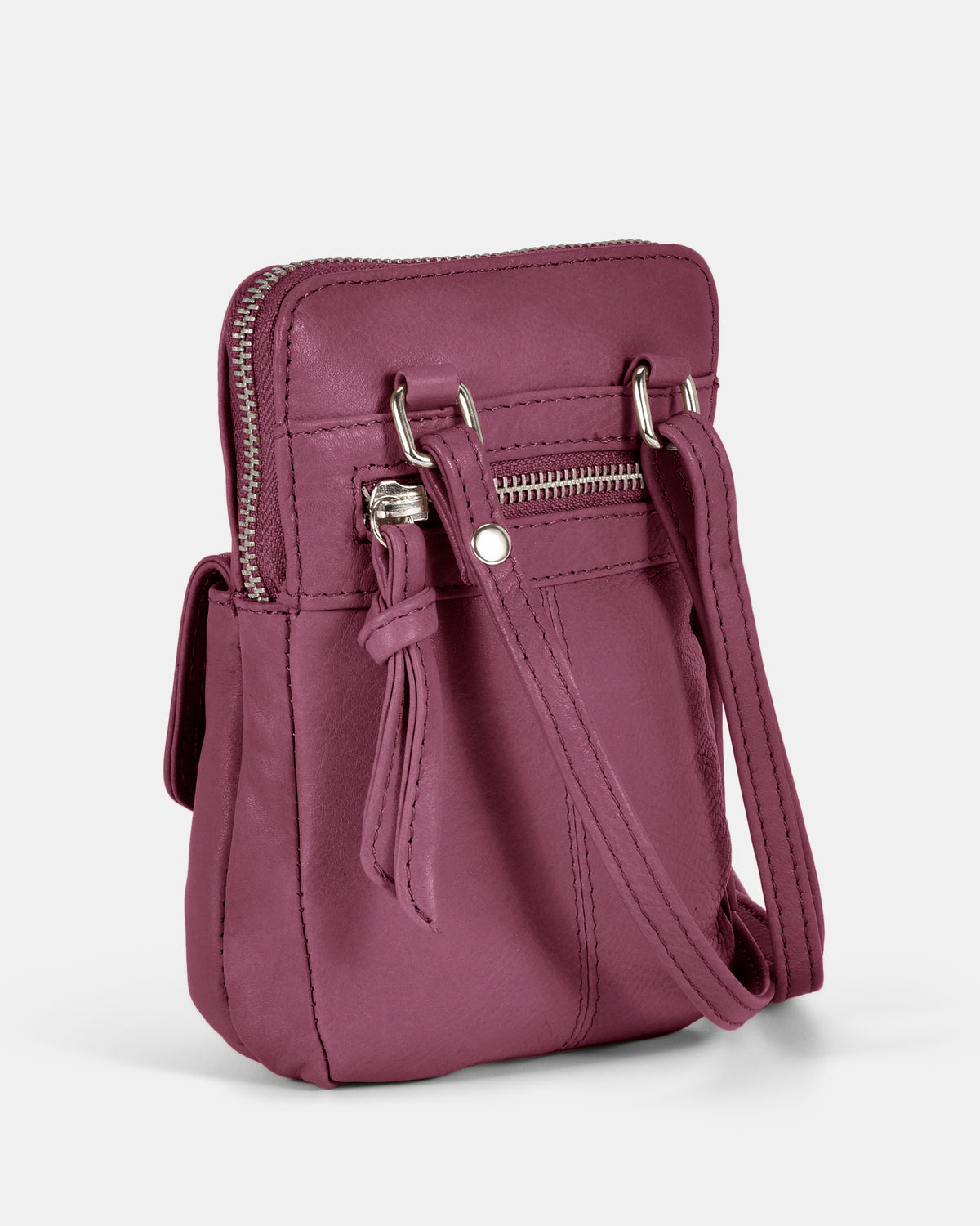 Lauren Leather Mini Crossbody - Mulberry