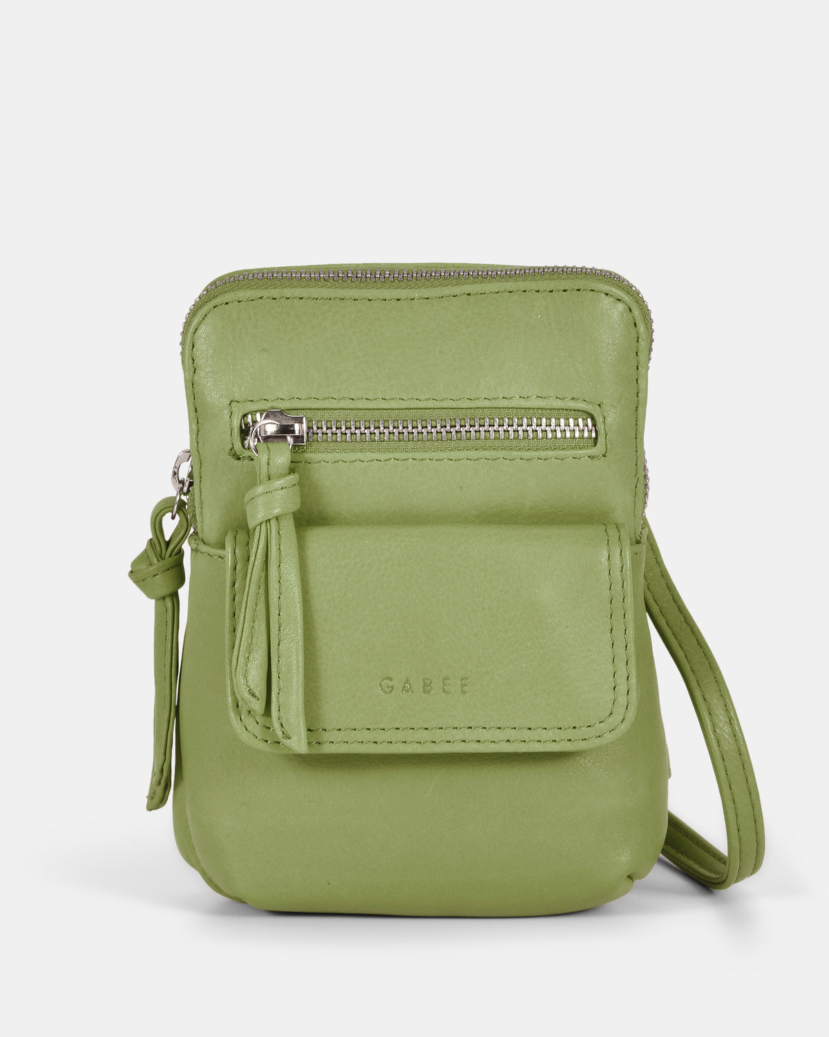 Lauren Leather Mini Crossbody - Pear