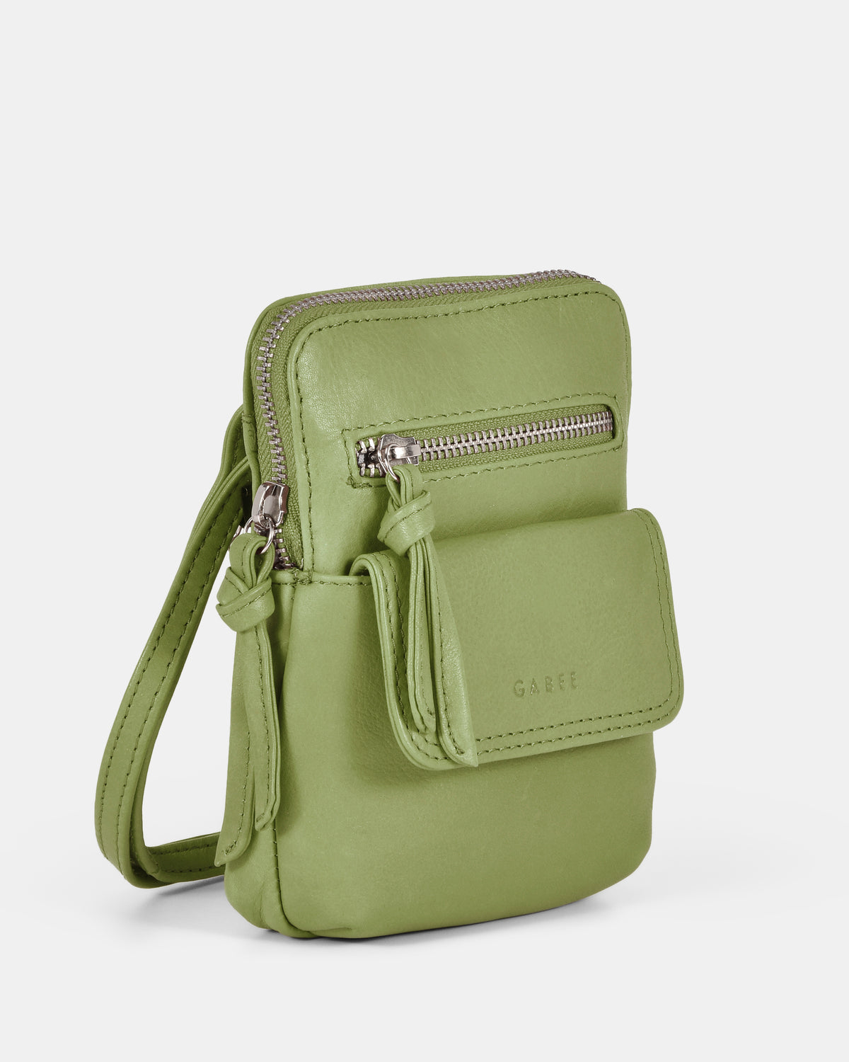 Lauren Leather Mini Crossbody - Pear