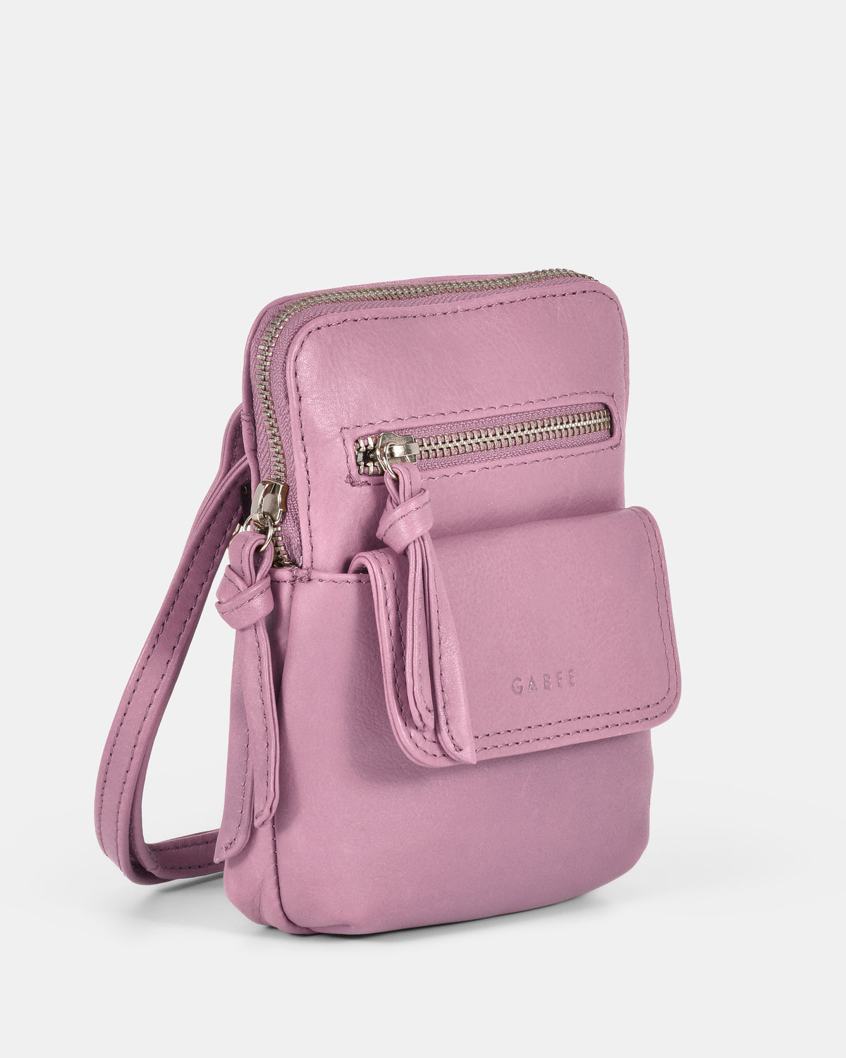 Lauren Leather Mini Crossbody - Pink