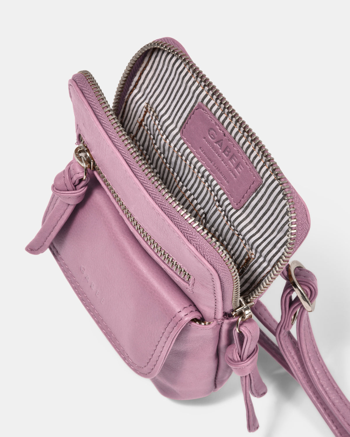 Lauren Leather Mini Crossbody - Pink