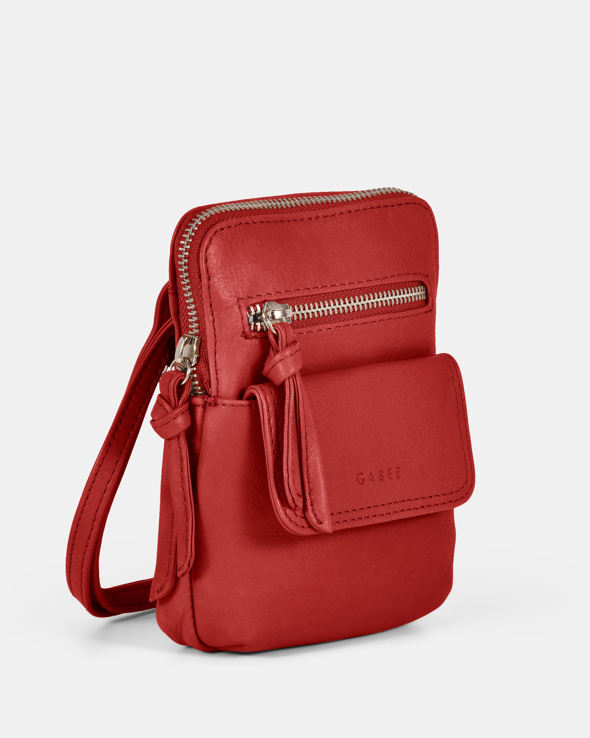 Lauren Leather Mini Crossbody - Red