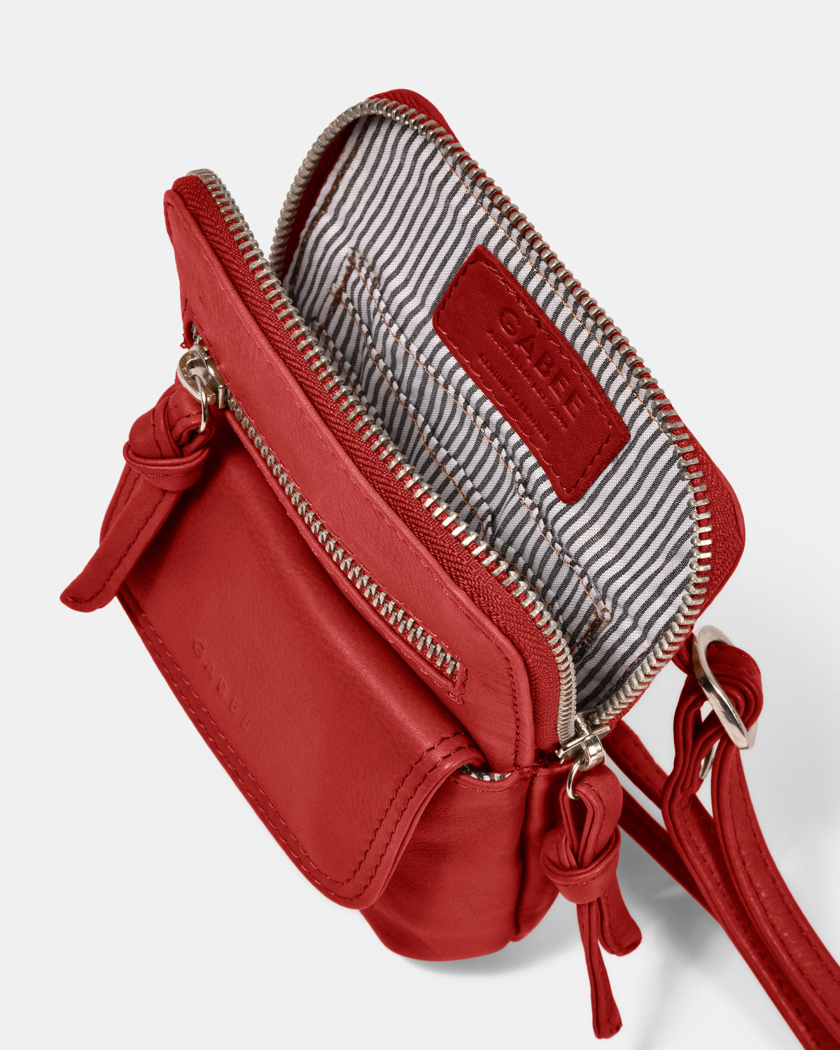 Lauren Leather Mini Crossbody - Red