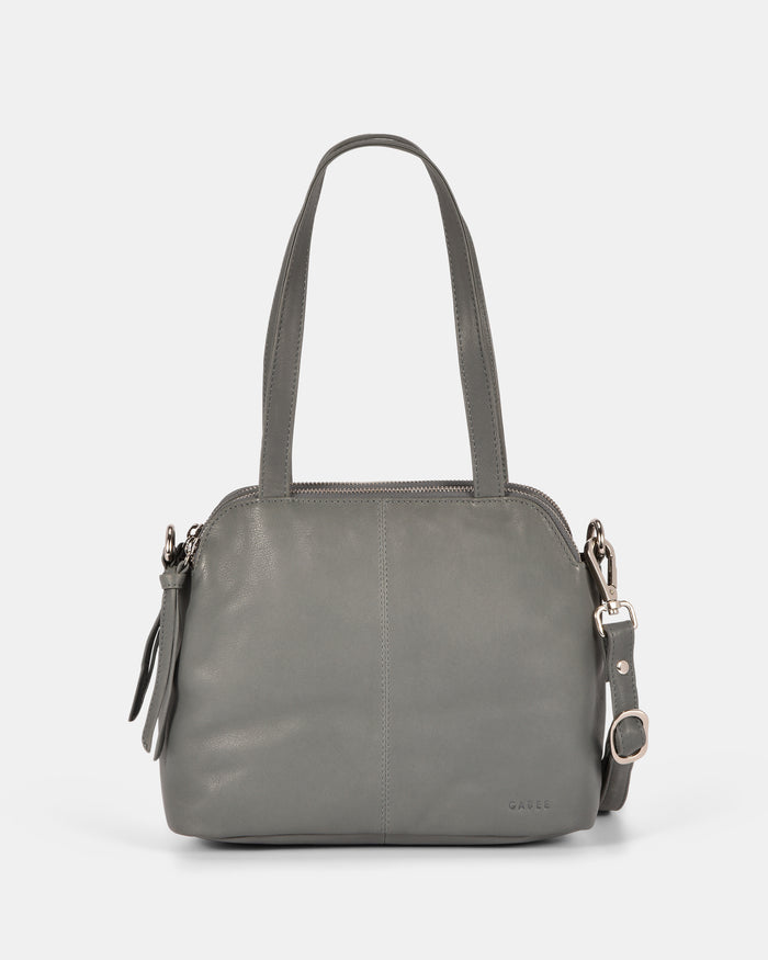 Mich Leather Mini Tote - Grey