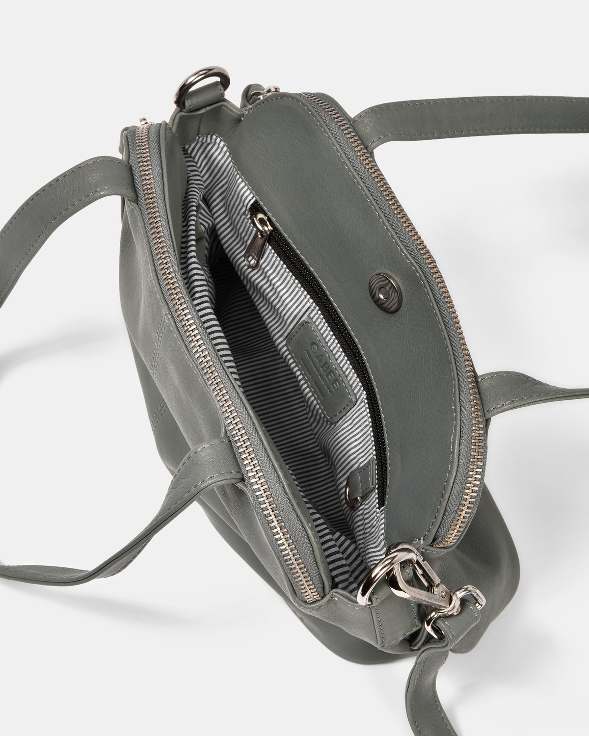 Mich Leather Mini Tote - Grey