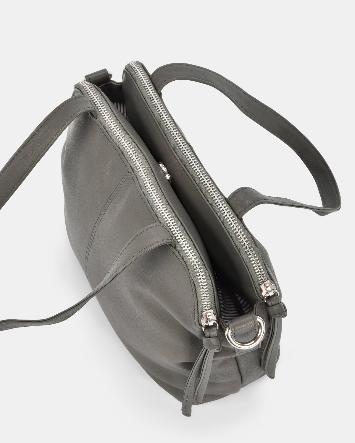Mich Leather Mini Tote - Grey