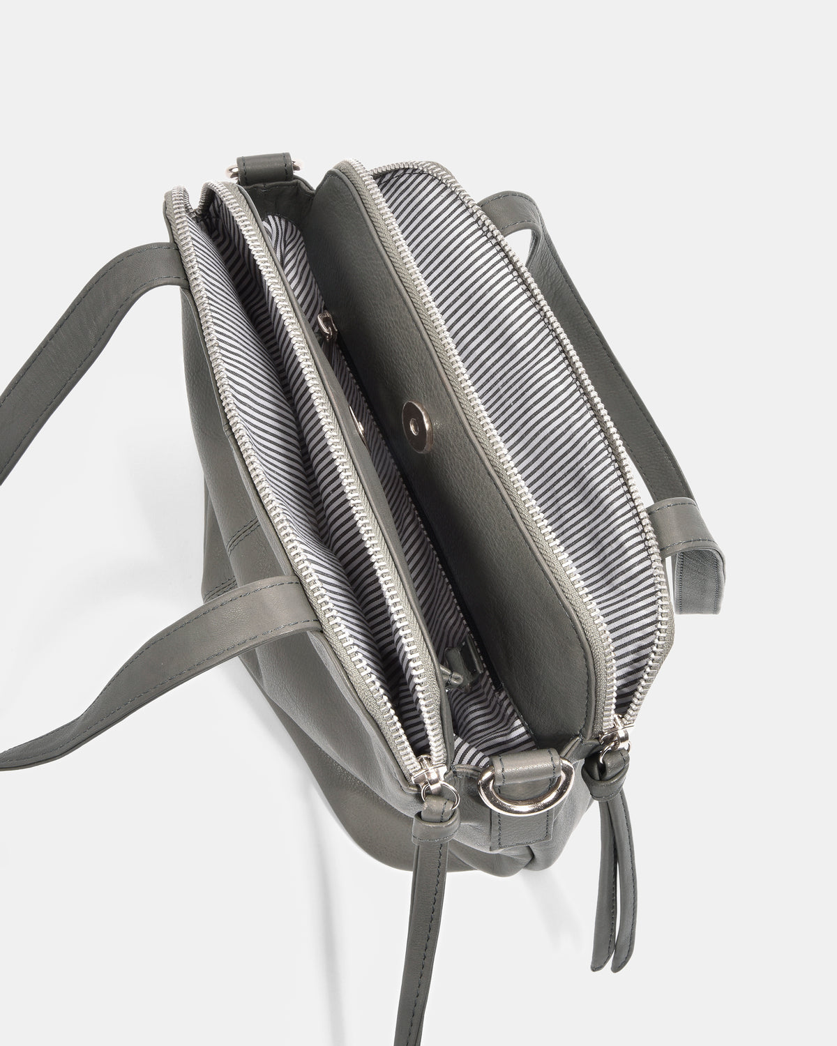 Mich Leather Mini Tote - Grey