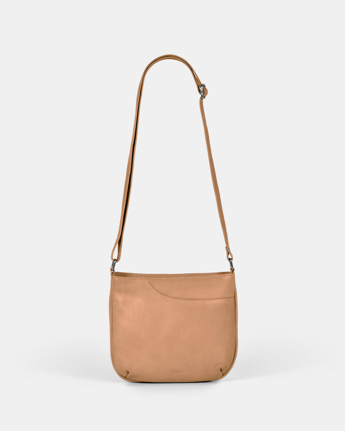 Avery Leather Crossbody Bag - Camel