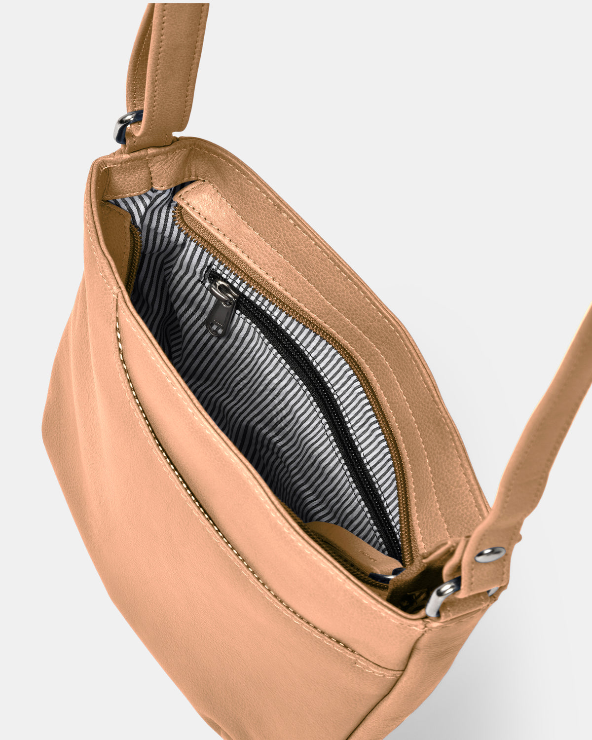 Avery Leather Crossbody Bag - Camel