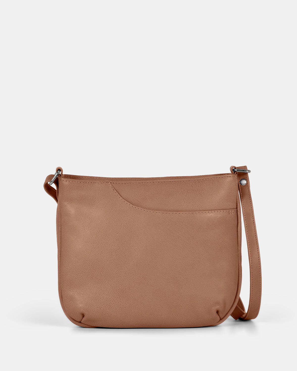 Avery Leather Crossbody Bag - Taupe