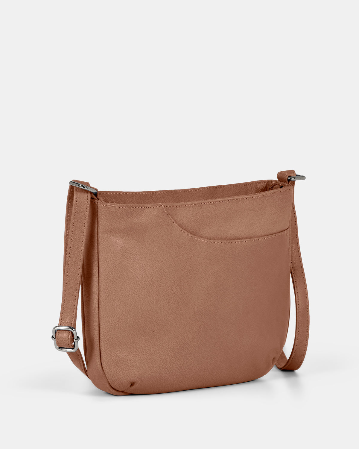 Avery Leather Crossbody Bag - Taupe