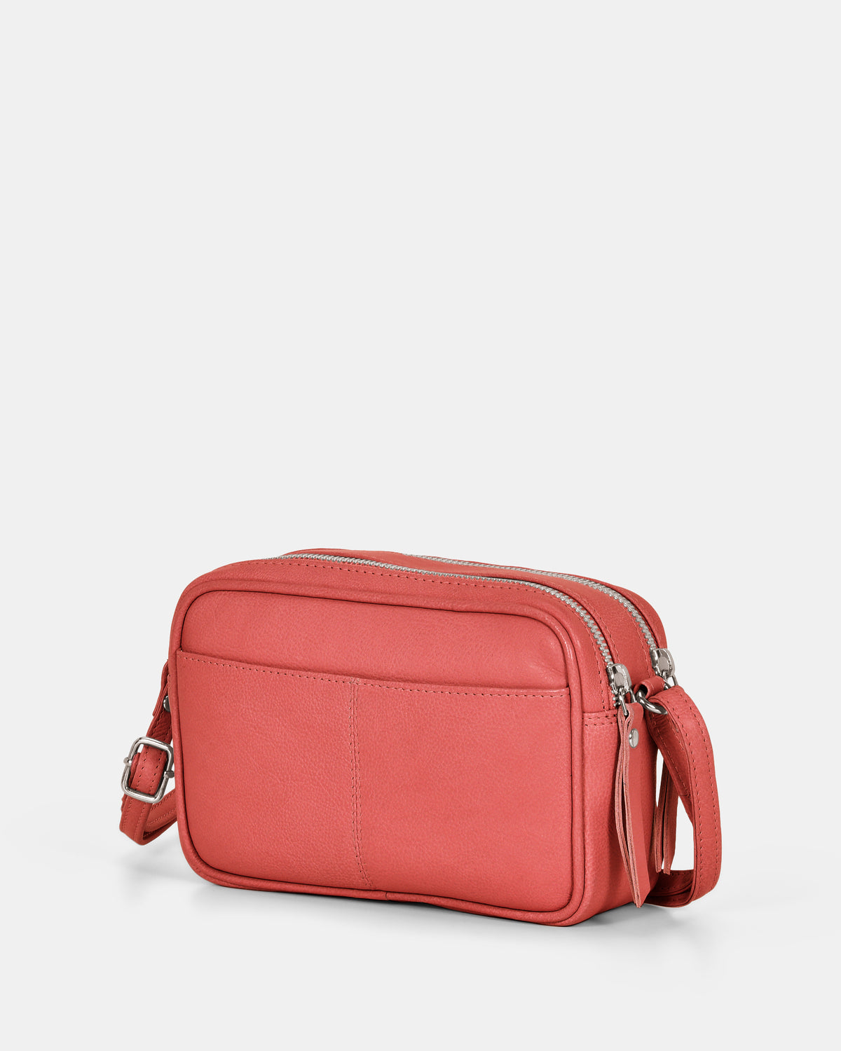 Norah Leather Crossbody Bag - Coral