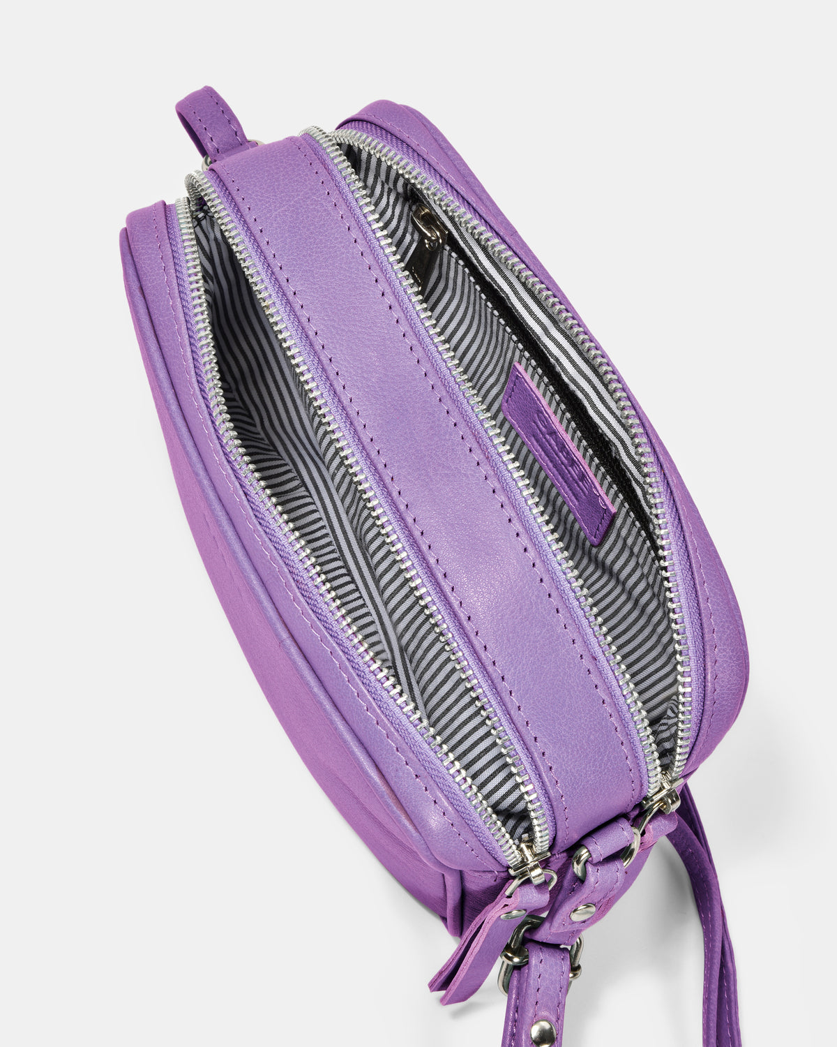 Norah Leather Crossbody Bag - Lavender