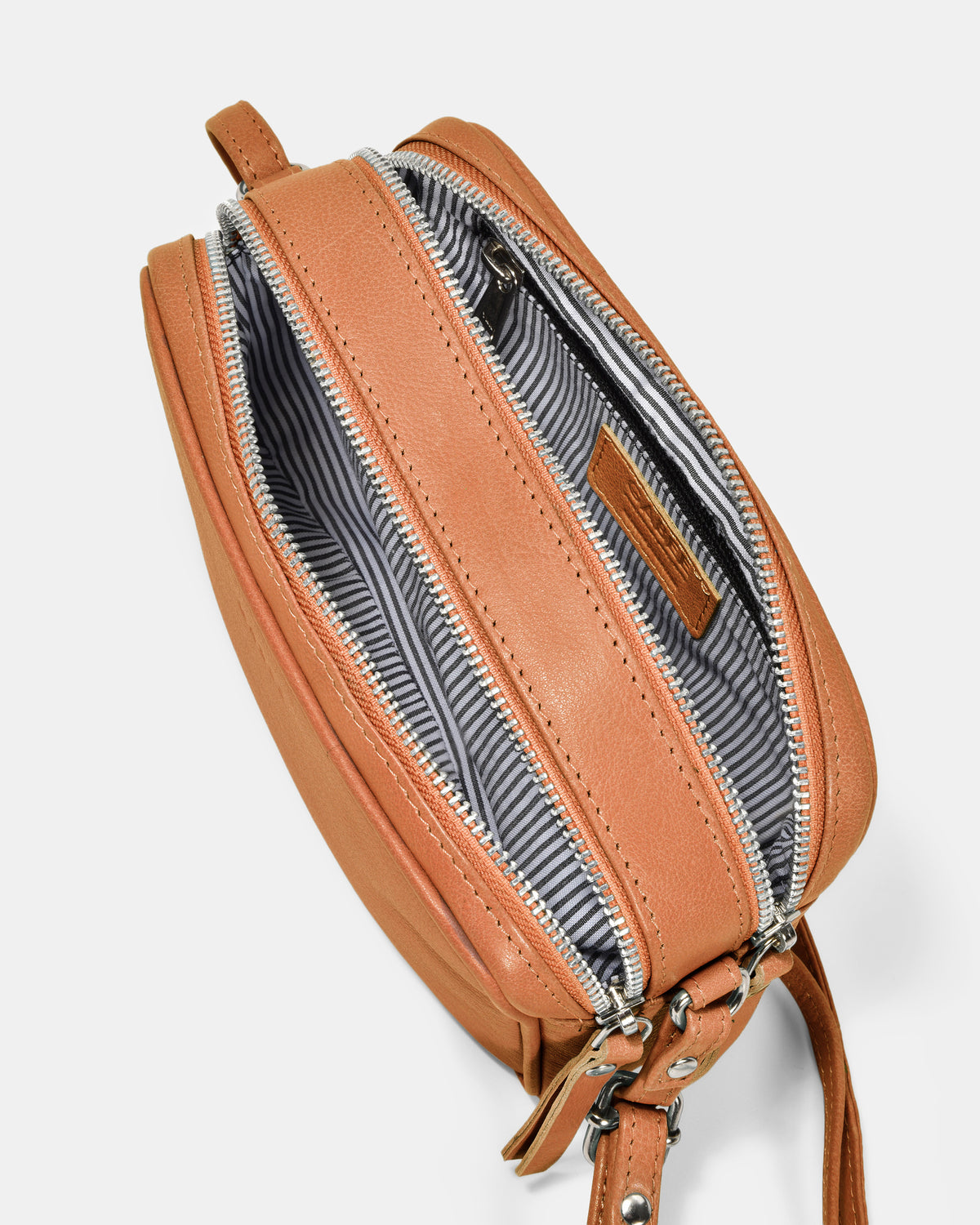 Norah Leather Crossbody Bag - Tan