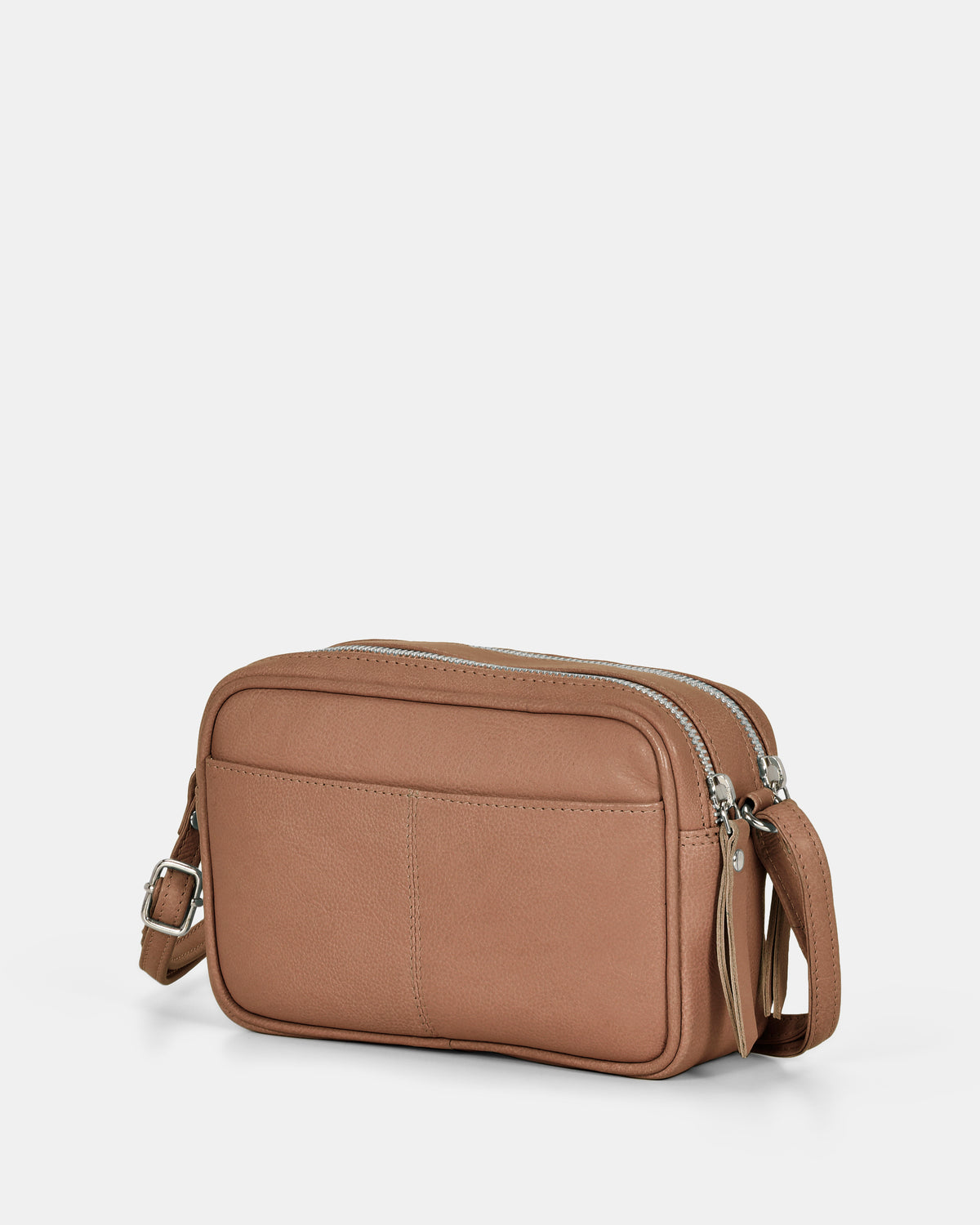Norah Leather Crossbody Bag - Taupe