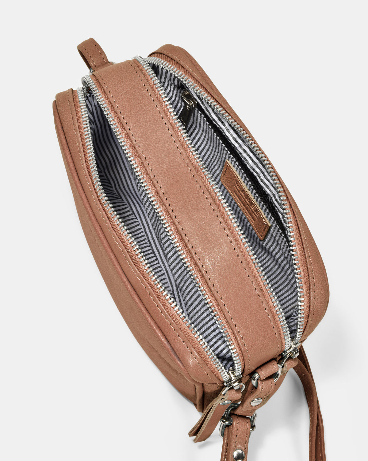 Norah Leather Crossbody Bag - Taupe