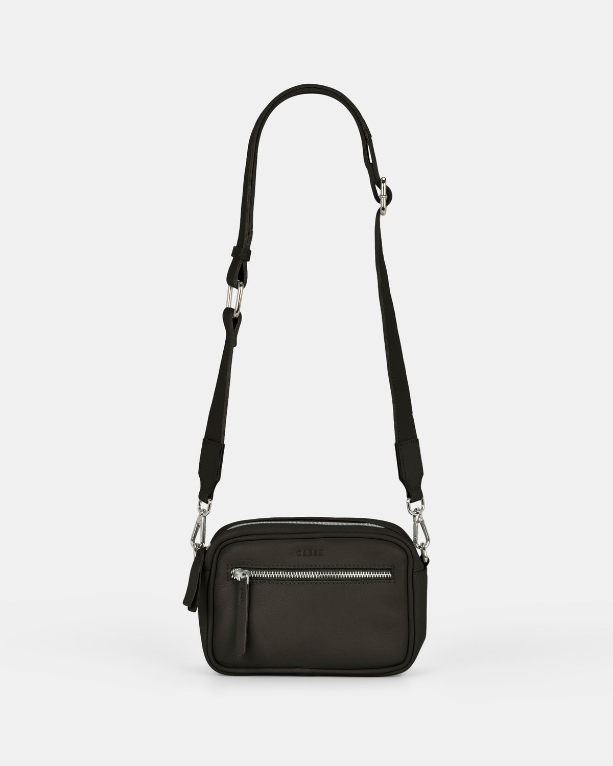 Lara Leather Crossbody Bag - Black