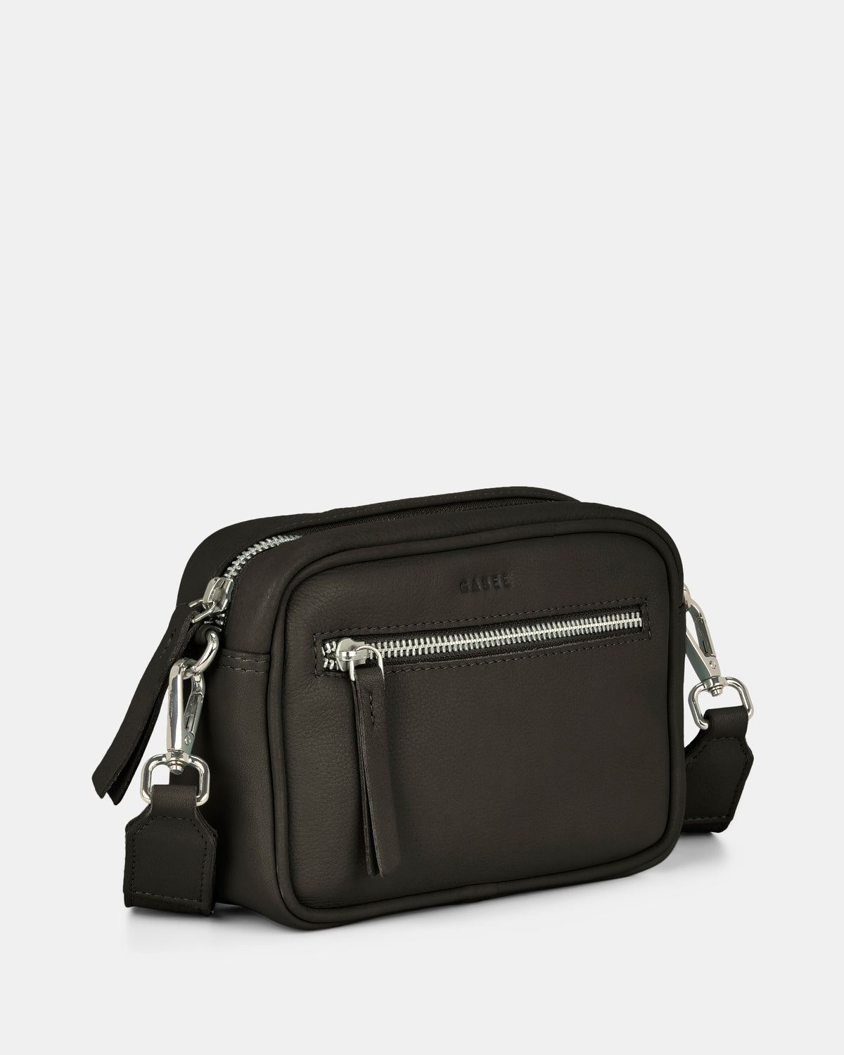 Lara Leather Crossbody Bag - Black