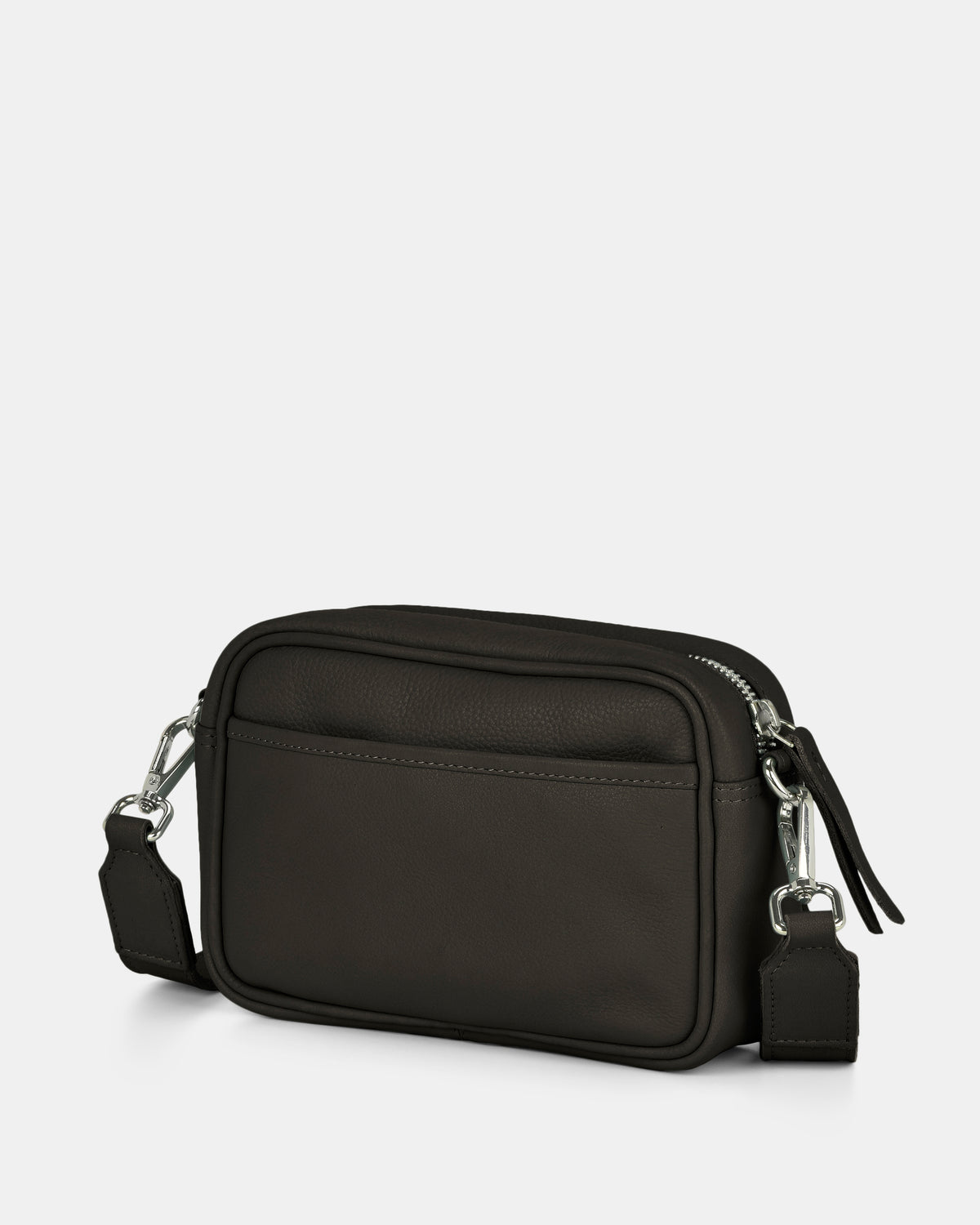 Lara Leather Crossbody Bag - Black
