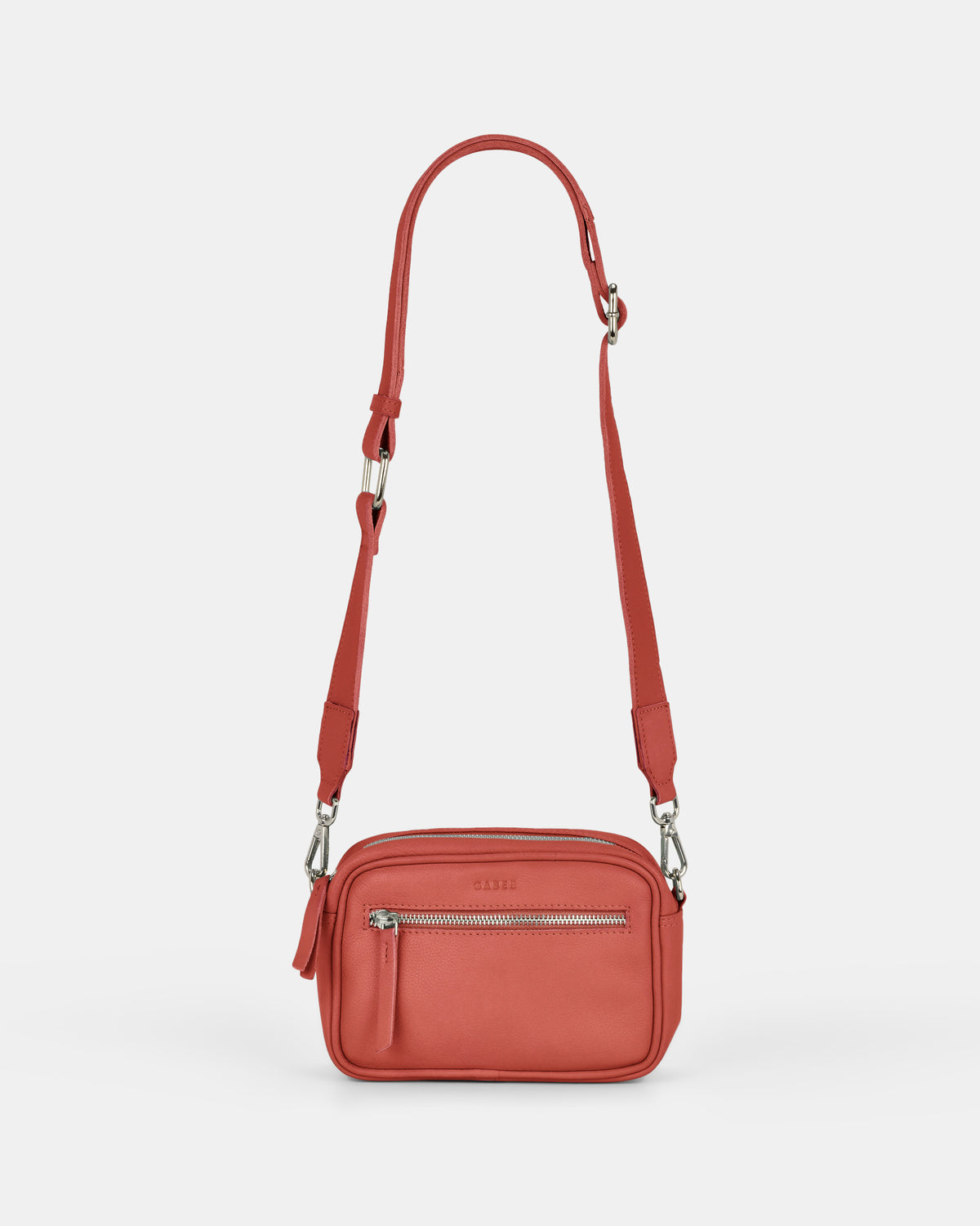 Lara Leather Crossbody Bag - Coral