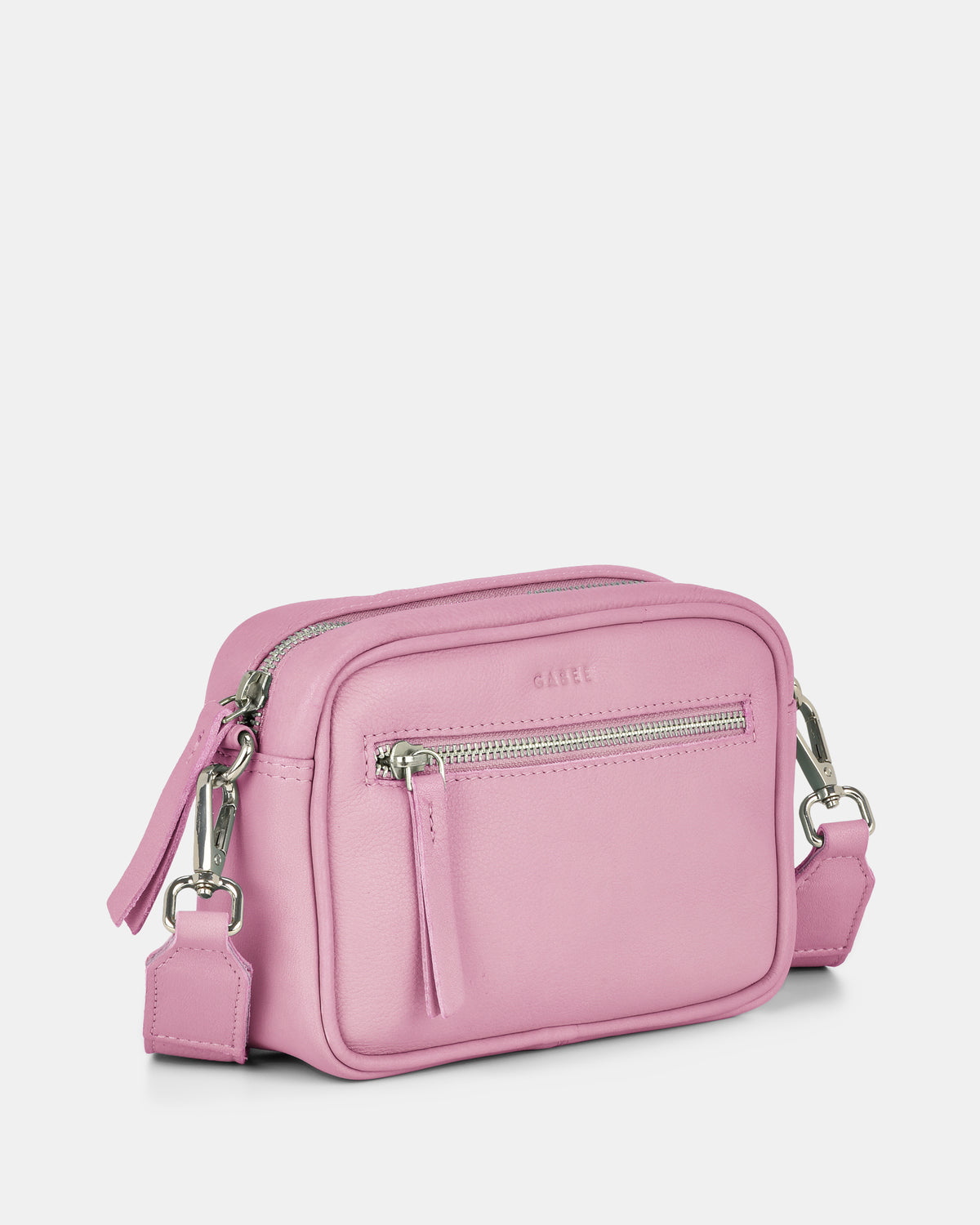 Lara Leather Crossbody Bag - Pink