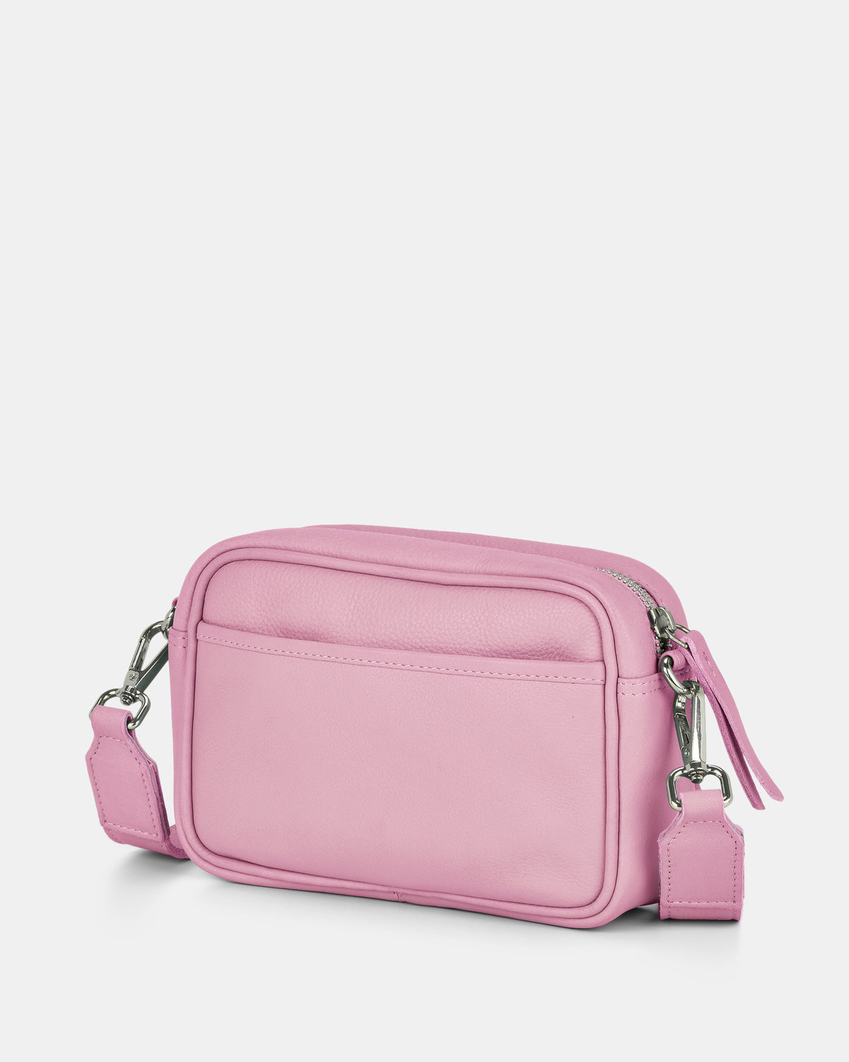 Lara Leather Crossbody Bag - Pink