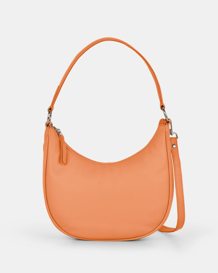 Tessa Leather Shoulder Bag - Apricot