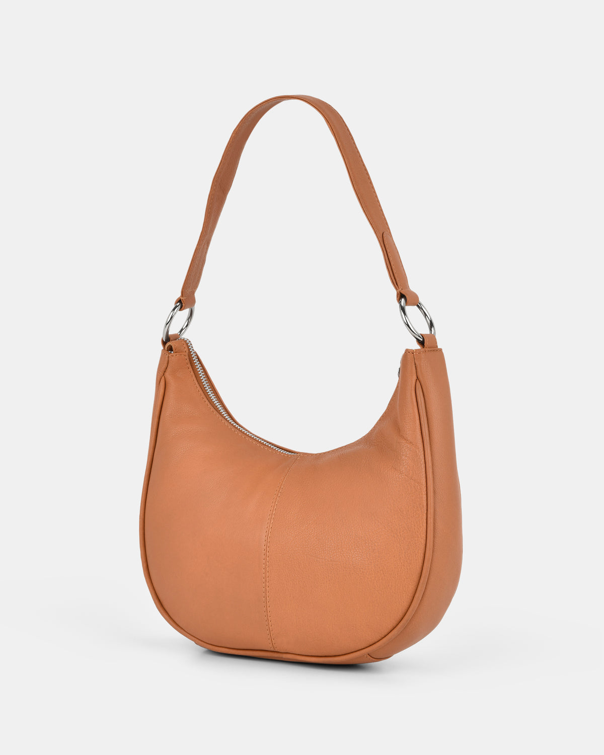 Tessa Leather Shoulder Bag - Apricot