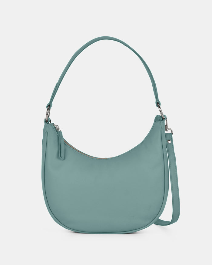 Tessa Leather Shoulder Bag - Ocean