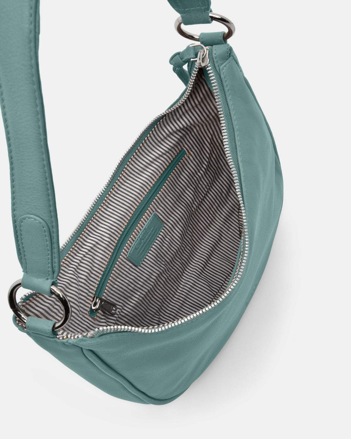 Tessa Leather Shoulder Bag - Ocean