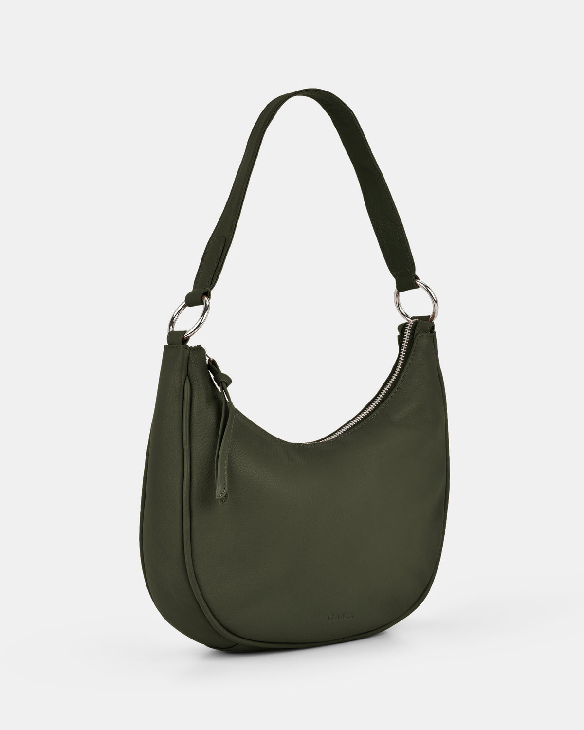Tessa Leather Shoulder Bag - Olive