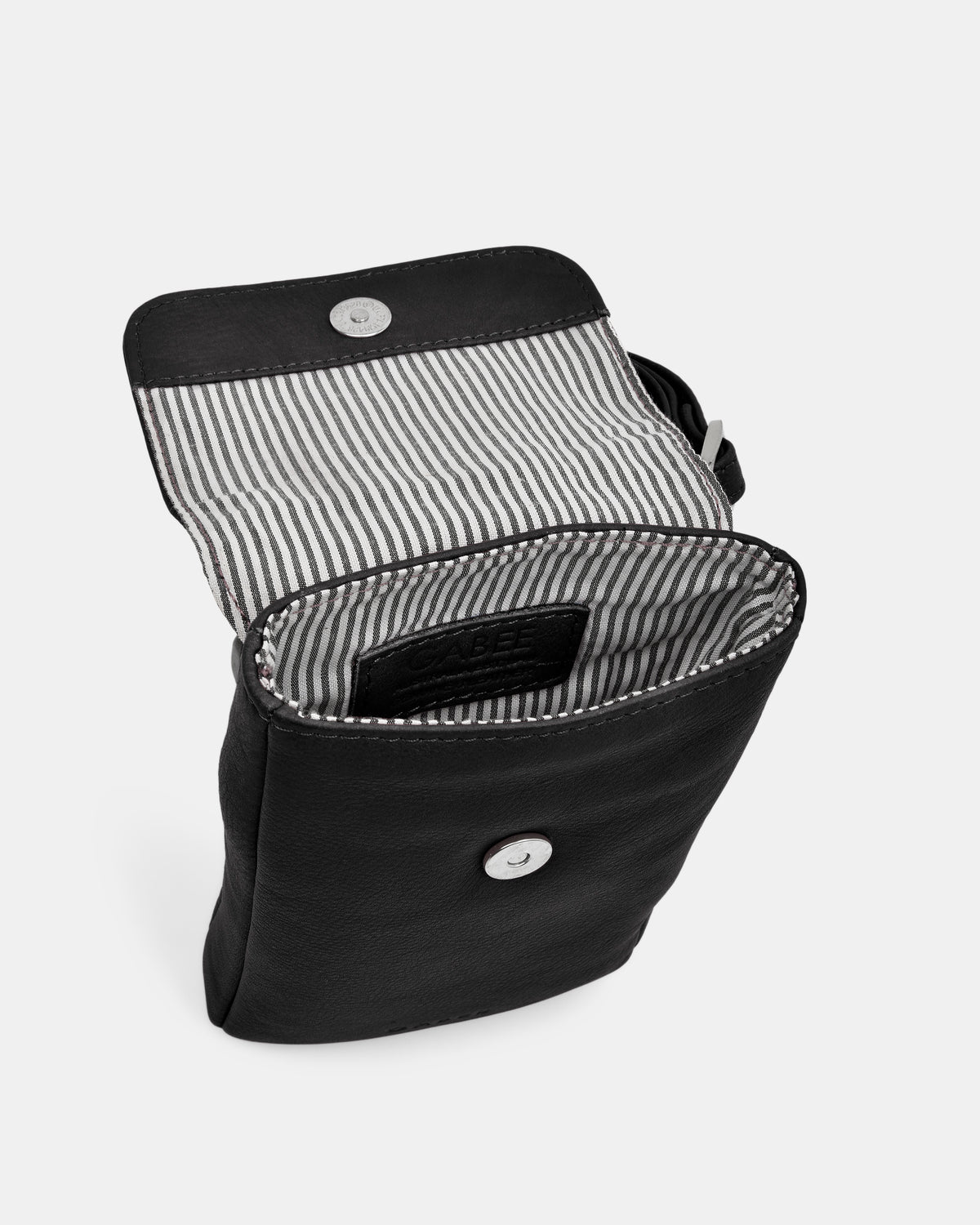 Allison Leather Mini Crossbody Phone Bag - Black