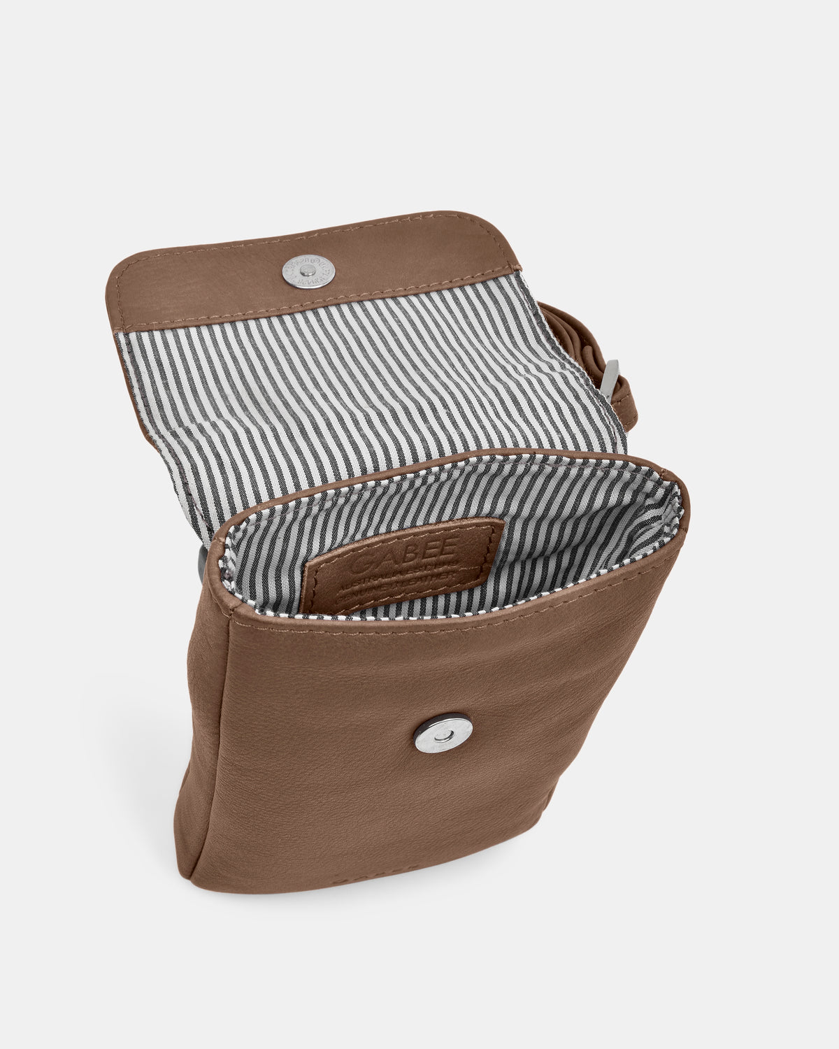 Allison Leather Mini Crossbody Phone Bag - Camel