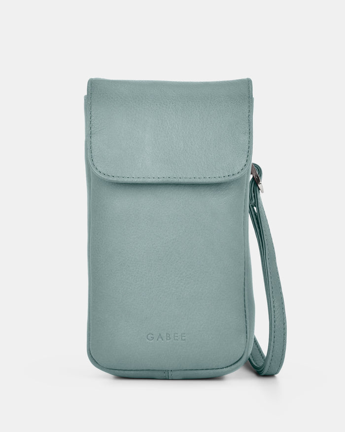 Allison Leather Mini Crossbody Phone Bag - Ocean