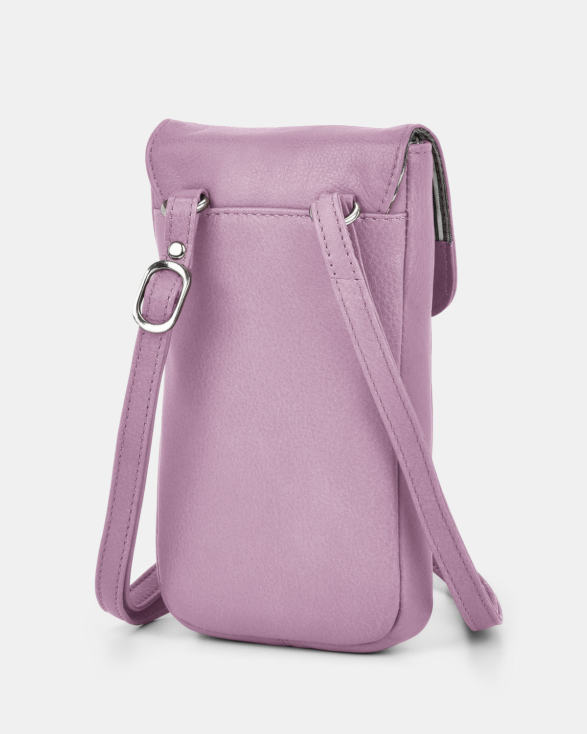 Allison Leather Mini Crossbody Phone Bag - Pink