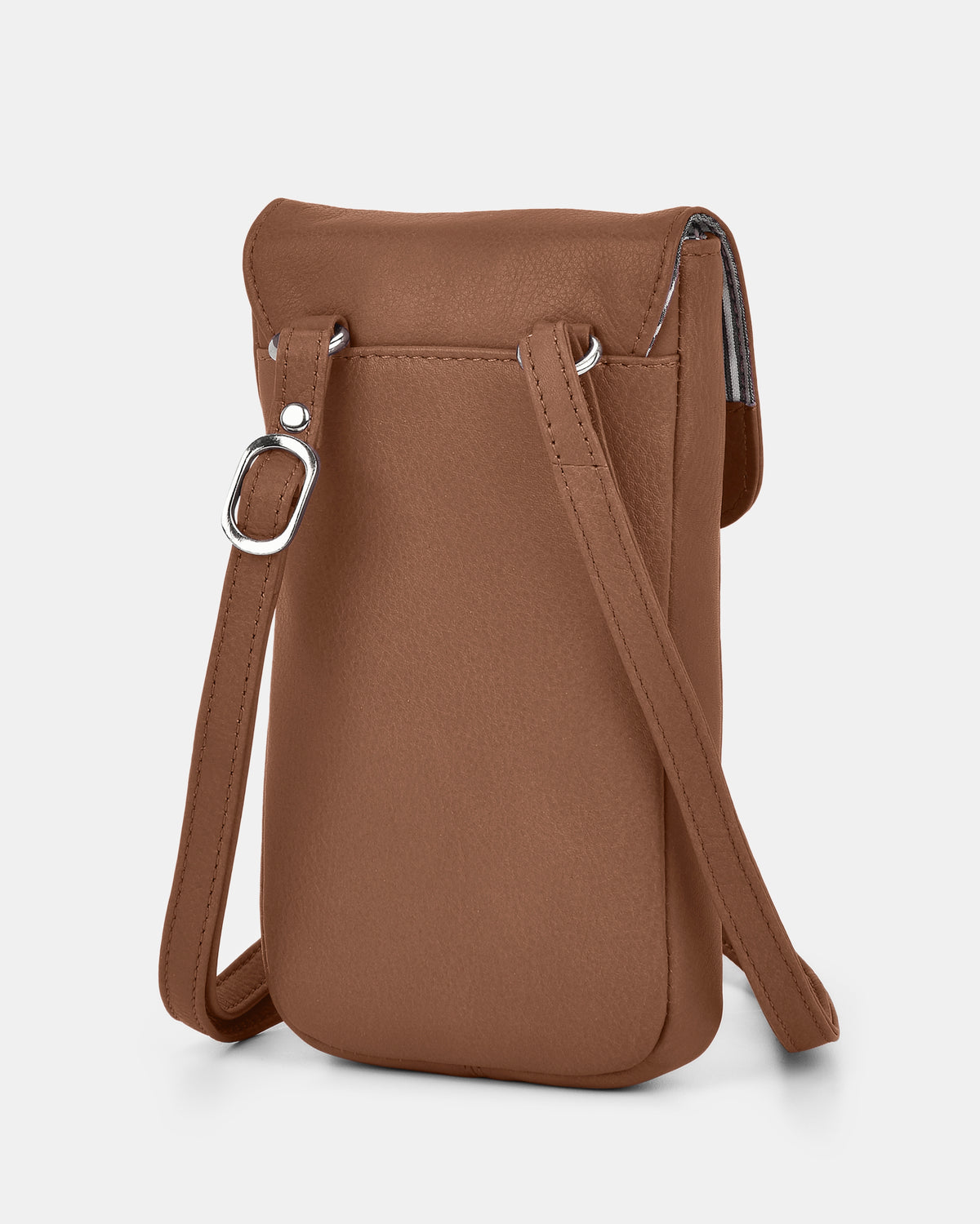 Allison Leather Mini Crossbody Phone Bag - Tan