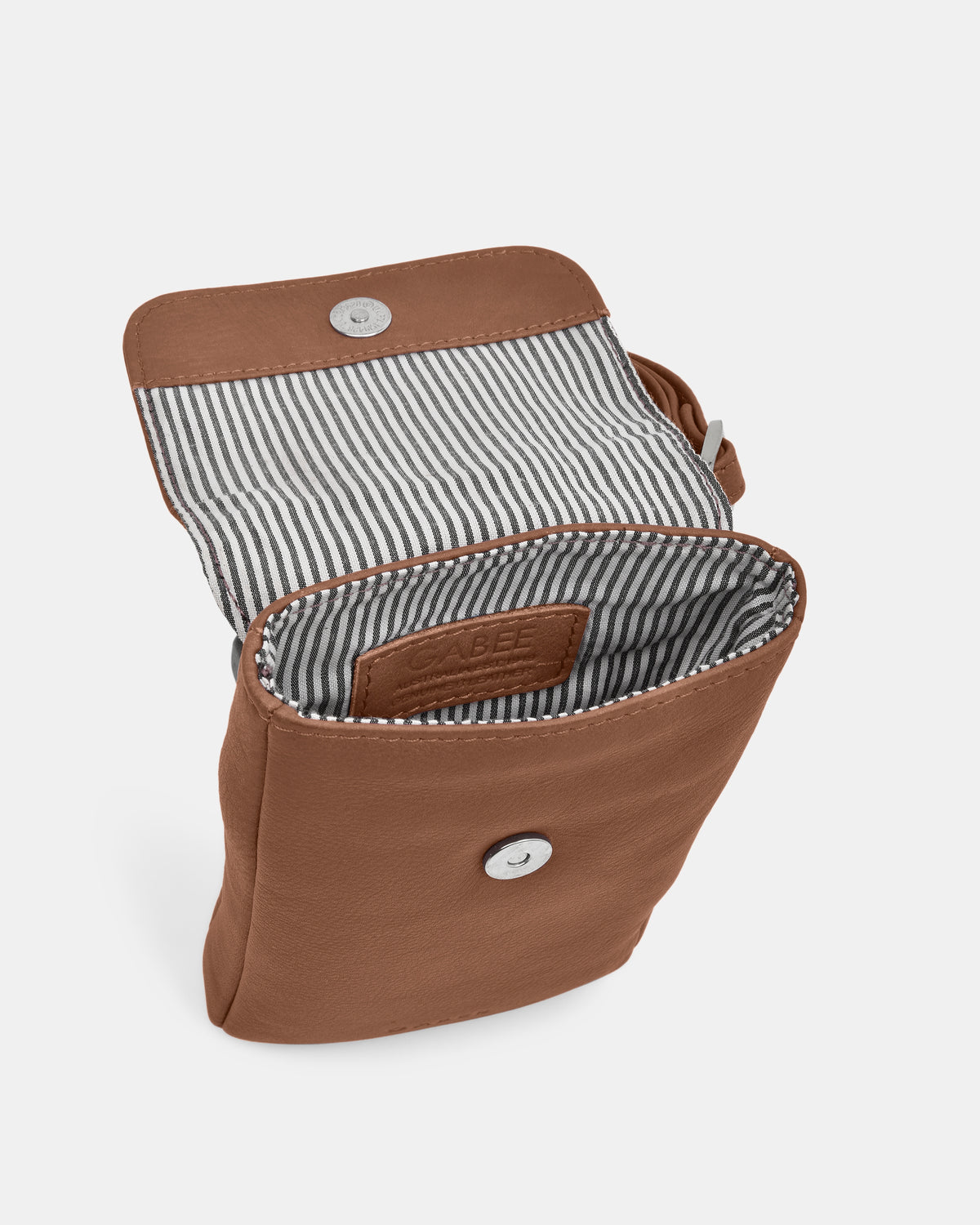 Allison Leather Mini Crossbody Phone Bag - Tan