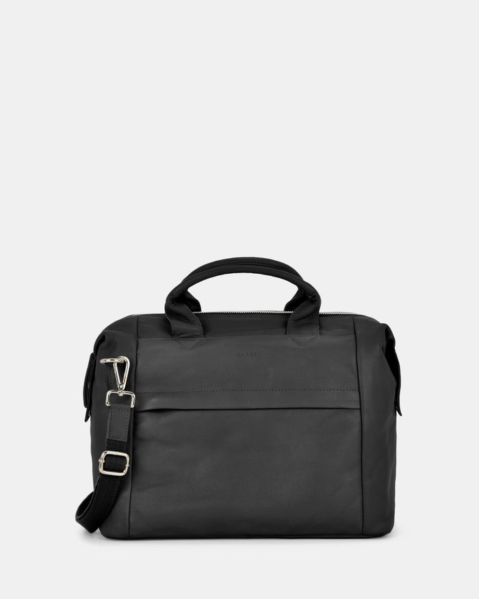 Lucy Leather 2-in-1 Convertible Handbag Backpack - Black